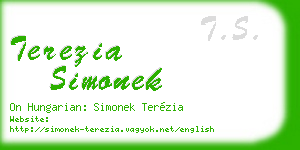 terezia simonek business card